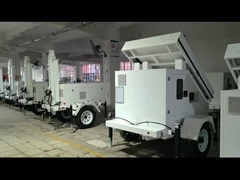 सौर सुरक्षा कैमरों के साथ सौर ऊर्जा संचालित मोबाइल सीसीटीवी टॉवर