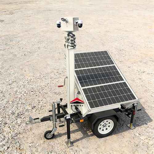 Latest company news about मिनी सौर ऊर्जा संचालित पैनल निर्माण स्थल के लिए कैमरा सुरक्षा सीसीटीवी ट्रेलर