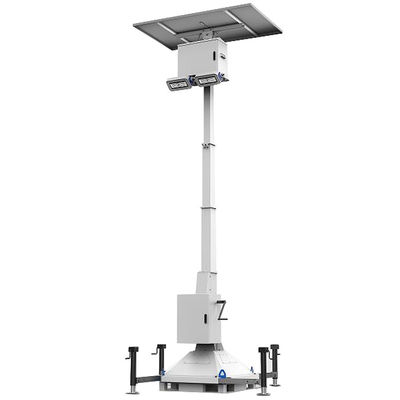 पार्किंग स्थल प्रकाश के लिए पोर्टेबल सौर एलईडी फ्लडलाइट retractable मस्त टावर