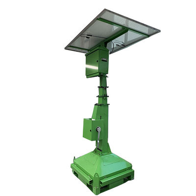 सौर पोर्टेबल स्ट्रीट 2*50W एलईडी फ्लड लाइट्स लाइट टॉवर गोल्फ कोर्स लाइटिंग के लिए