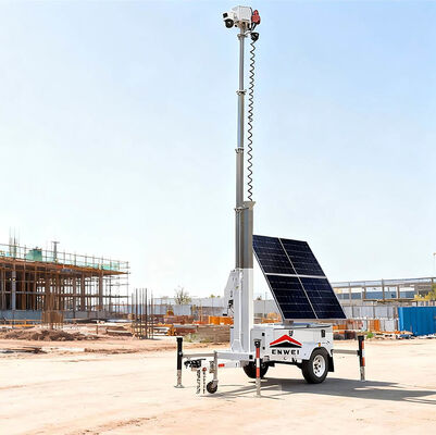 आउटडोर वायरलेस क्षेत्र की निगरानी के लिए सौर सुरक्षा ट्रेलर सीसीटीवी ट्रेलर