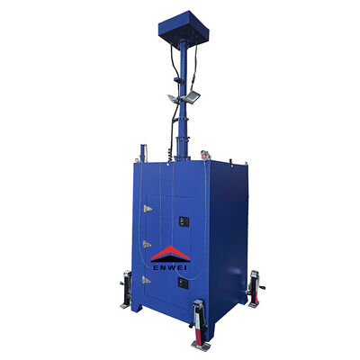 सरल स्थापना मोबाइल सुरक्षा कैमरा औद्योगिक पार्क निगरानी के लिए सीसीटीवी टॉवर