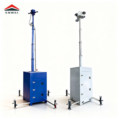 क्यूब मोबाइल निगरानी टावर रैपिड-डिप्लॉय ऑल-वेदर सुरक्षा प्रकाश समाधान