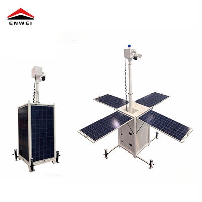 मोबाइल सीसीटीवी टॉवर तेजी से तैनाती सौर सीसीटीवी टॉवर निर्माण स्थलों की निगरानी के लिए चार 350W सौर पैनलों के साथ